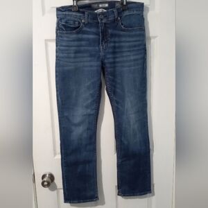 BKE Men's Deep Blue Straight Leg Jeans